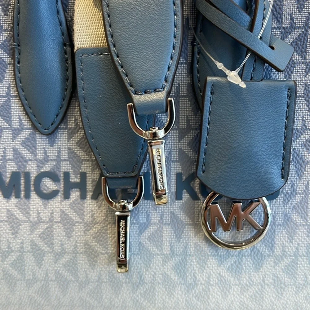 Michael Kors Mirella Extra-Small Ombré Logo Crossbody XBODY Shopper Denim  NWT